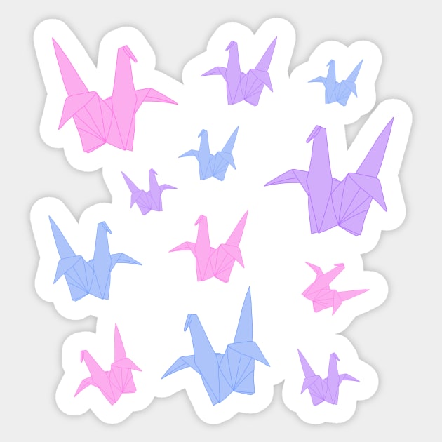 Cranes Sticker by inparentheses